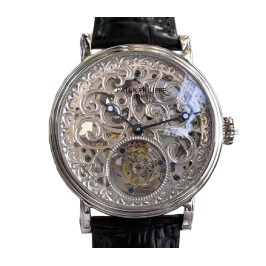 WaterResistant Patek Philippe Grand Complications P83000 Tourbillon Silver Dial Perfect Clone Quality 374