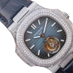 Reptime Lightweight Patek Philippe Nautilus 5711 Tourbillon “Jumbo” Blue Dial Super Accurate Clone 387
