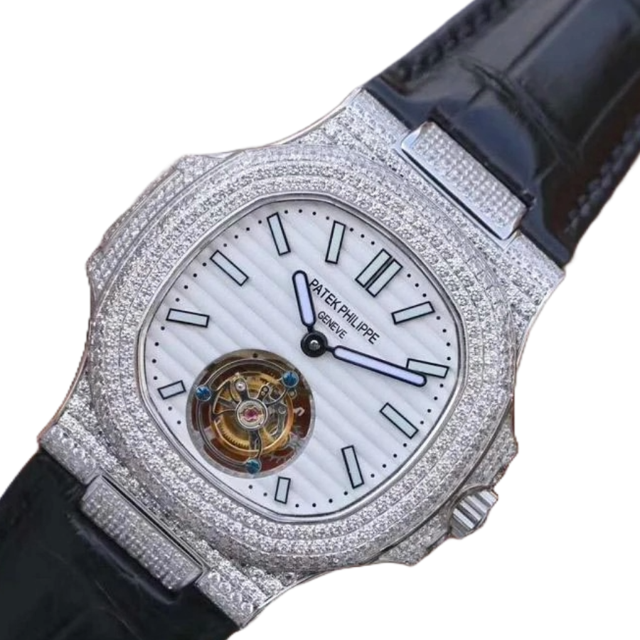 Reptime Patek Philippe Nautilus 5711 Tourbillon “Jumbo” White Dial Near  Replica OdorResistant 390