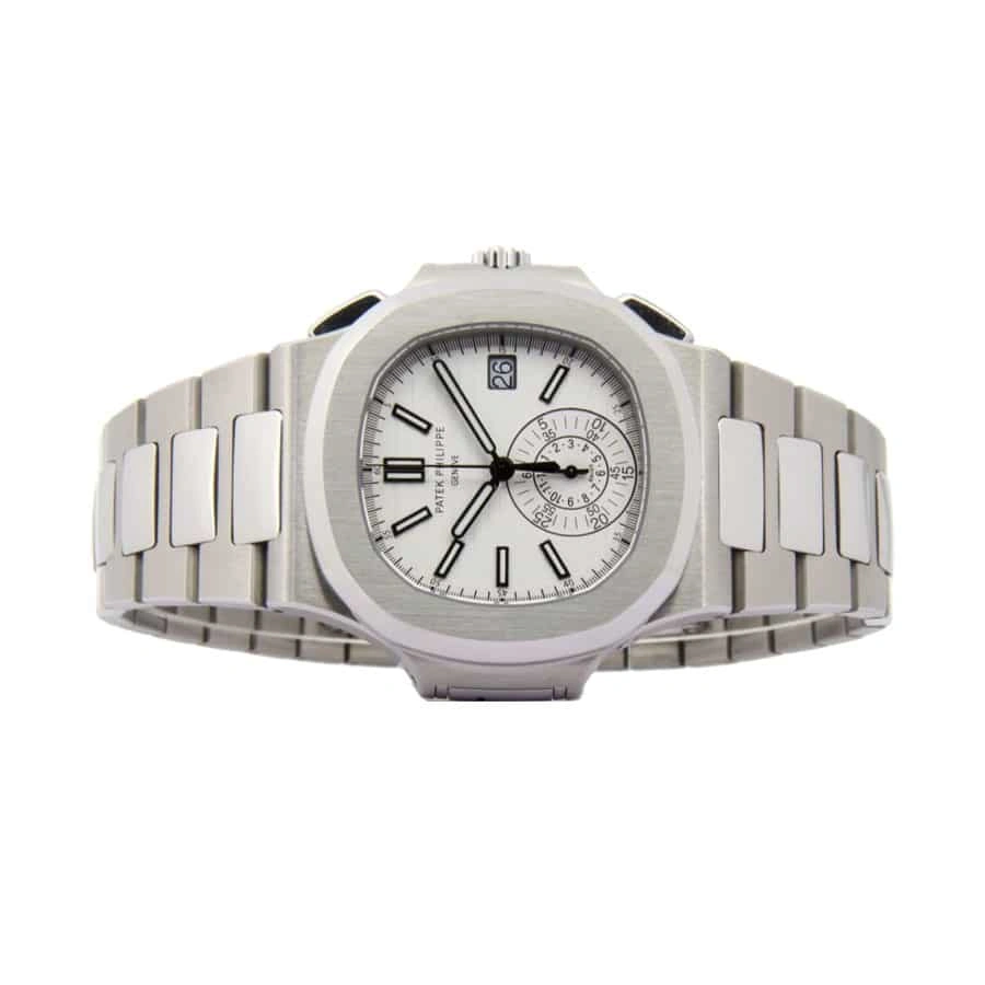 Reptime Patek Philippe Nautilus Chronograph 5980 1A-019 “White Dial” Precision Clone Supportive 428
