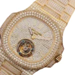 Reptime Snug Patek Philippe Nautilus Tourbillon Yellow Gold 5711 Authentic Copy 1: 436