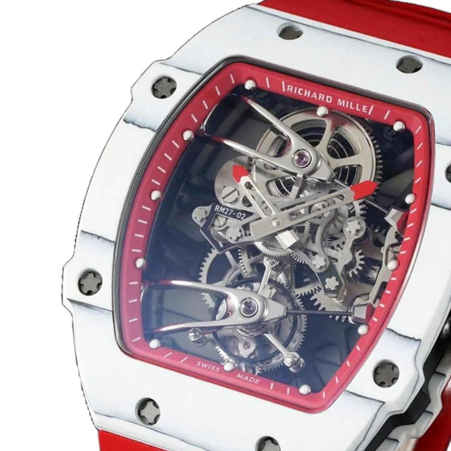Reptime Unisex Richard Mille RM 27-02 Tourbillon “Rafael Nadal” Red Rubber Exceptional Replica 1: 471