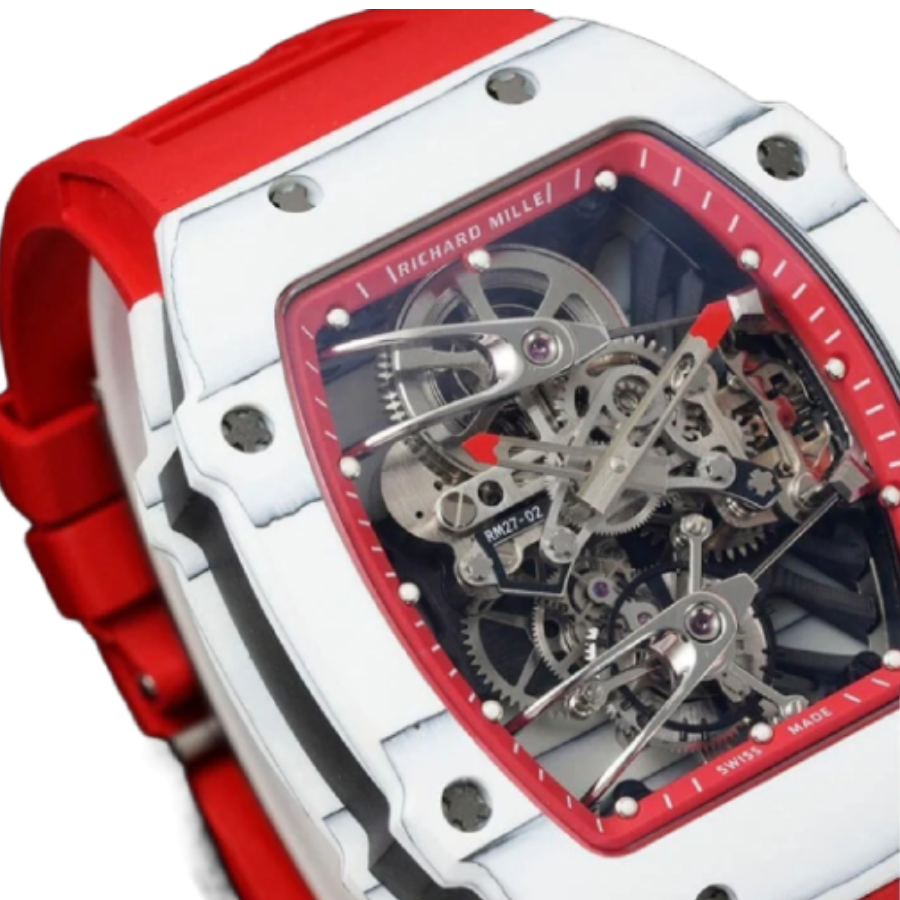 Reptime Unisex Richard Mille RM 27-02 Tourbillon “Rafael Nadal” Red Rubber Exceptional Replica 1: 471