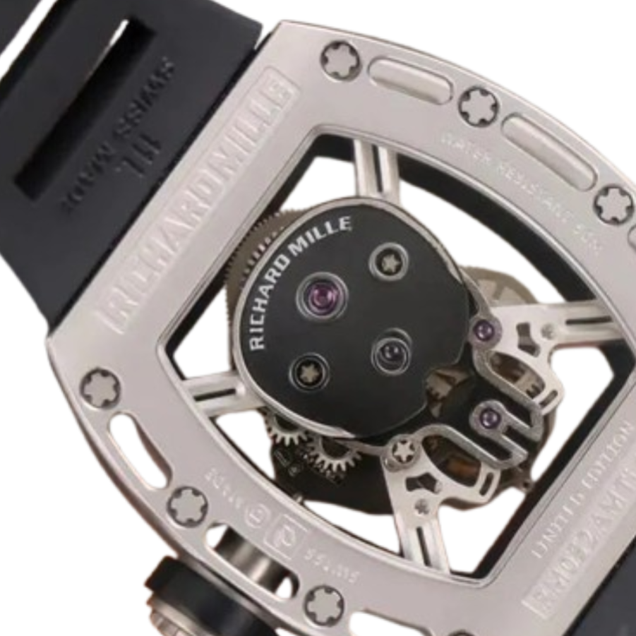 Reptime Richard Mille RM 52-01 Tourbillon “Skull” Grey Exclusive Clone Edition ZipUp 488
