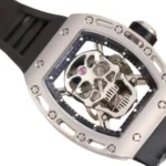 Reptime Richard Mille RM 52-01 Tourbillon “Skull” Grey Exclusive Clone Edition ZipUp 488