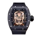 Reptime NewStyle Richard Mille RM 52-01 Tourbillon “Skull” Rose Gold Luxury Clone Quality 491