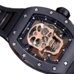 Reptime NewStyle Richard Mille RM 52-01 Tourbillon “Skull” Rose Gold Luxury Clone Quality 491
