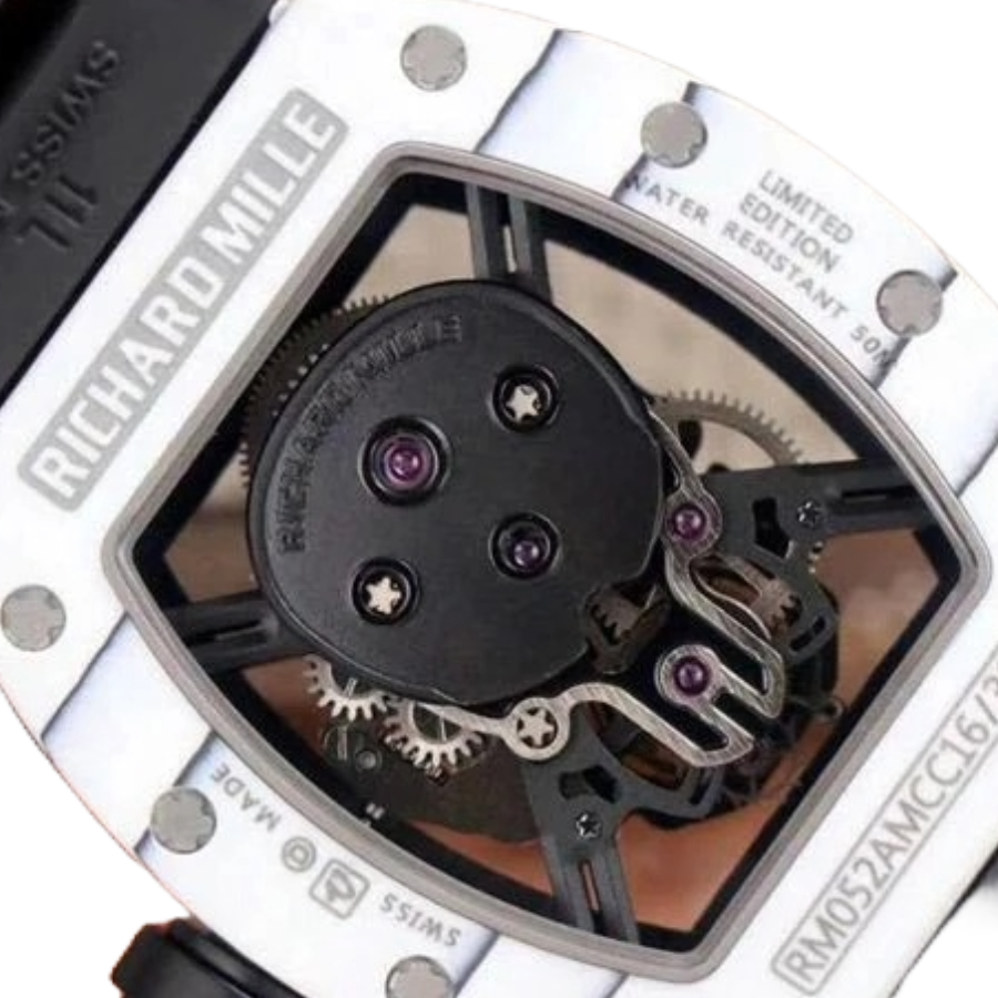 Reptime FlexibleFit Richard Mille RM 52-01 Tourbillon “Skull” White True Replica 1: 490
