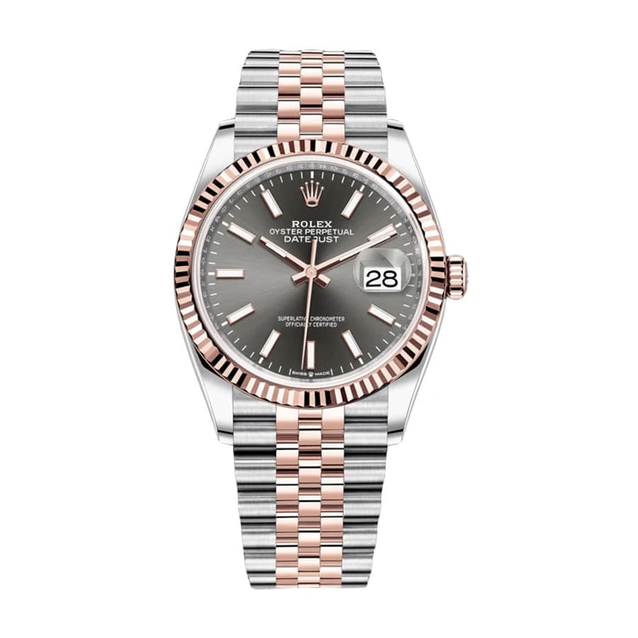 Compact Rolex Datejust 126231 Two-Tone Fluted Bezel Detailed Replica 583