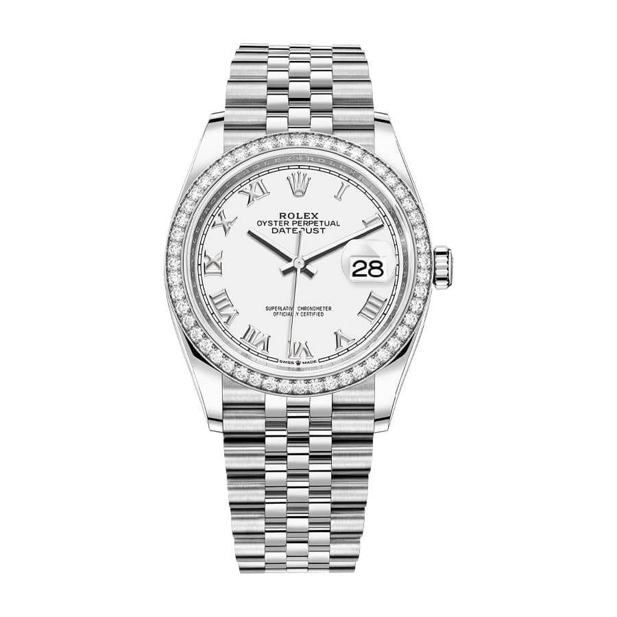 Rolex Datejust 126284RBR “White Roman Dial” Ultra Luxury Clone Packable 1054