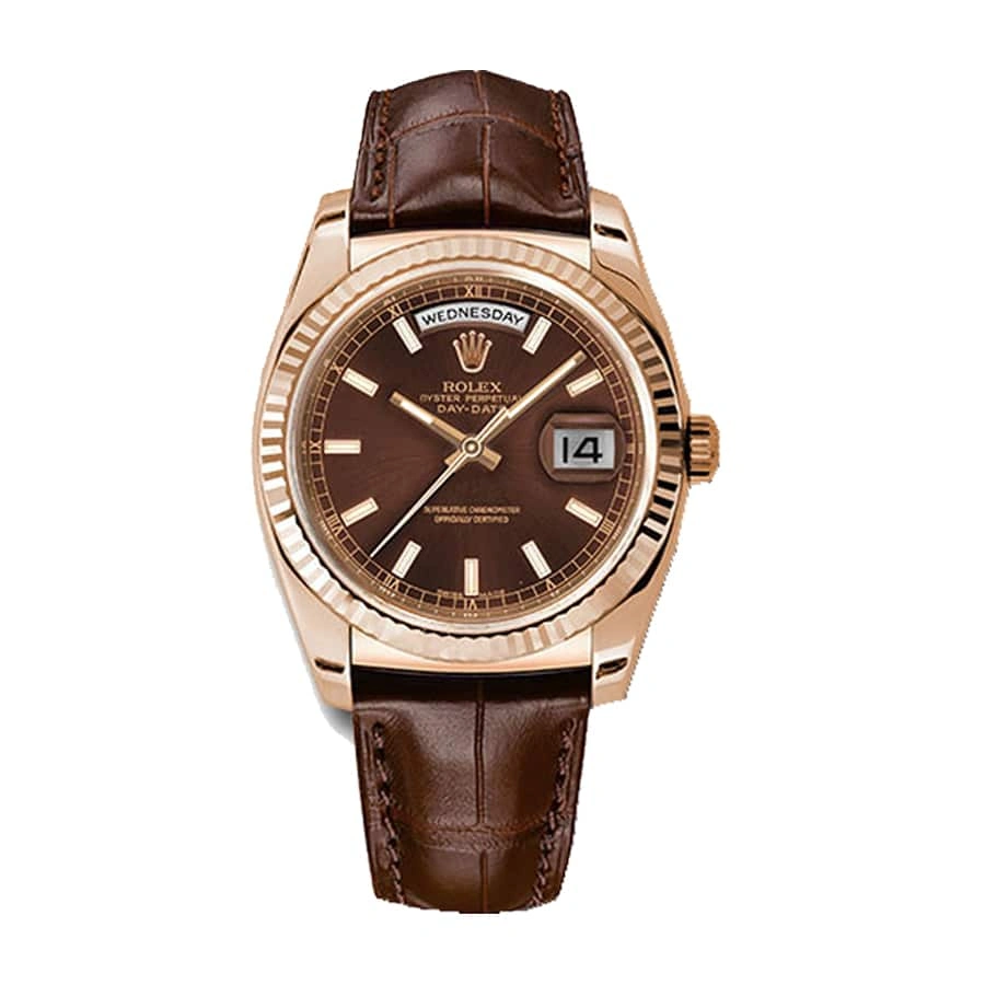 Affordable Rolex Day-Date 118135-0002 “Brown Dial” Detailed Replica 695
