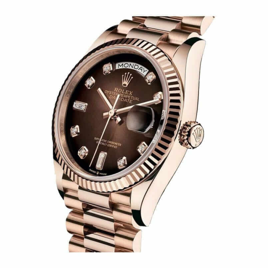 Reptime Unisex Rolex Day-Date 128235 “Brown Ombre Dial” Top Grade Clone 1: 699