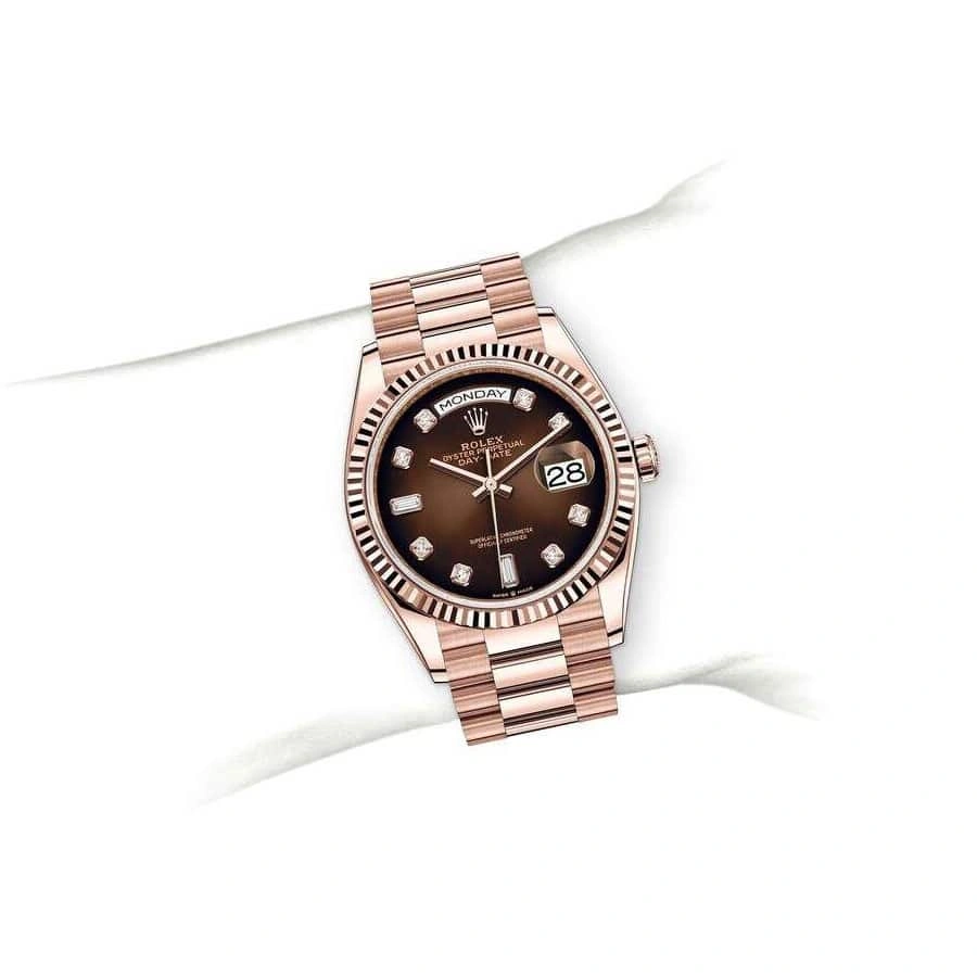 Reptime Unisex Rolex Day-Date 128235 “Brown Ombre Dial” Top Grade Clone 1: 699