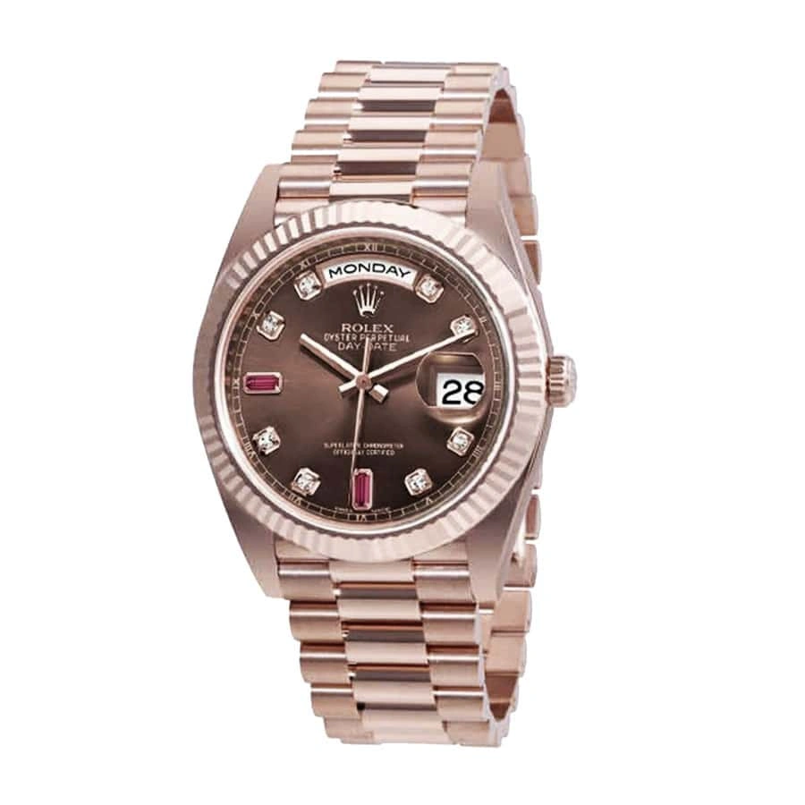 Reptime Rolex Day-Date 128235 “Chocolate Dial” Top Grade Clone 1: Resilient 704
