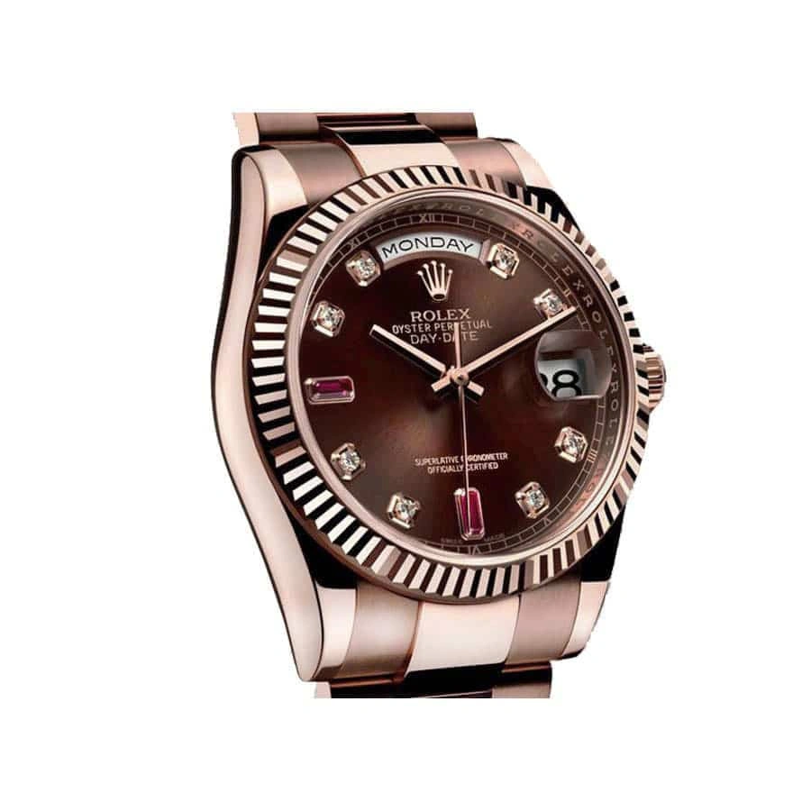Reptime Rolex Day-Date 128235 “Chocolate Dial” Top Grade Clone 1: Resilient 704