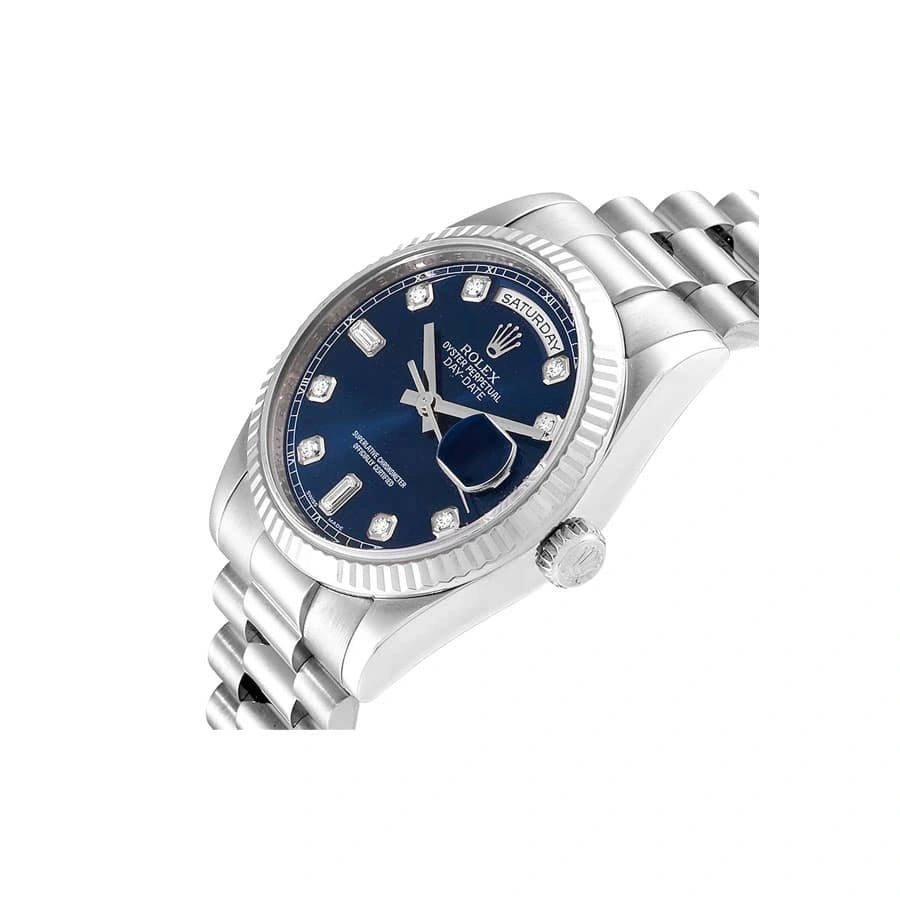 Reptime SoftTouch Rolex Day-Date 128239 “Blue Diamond Dial” High Fidelity Replica 706