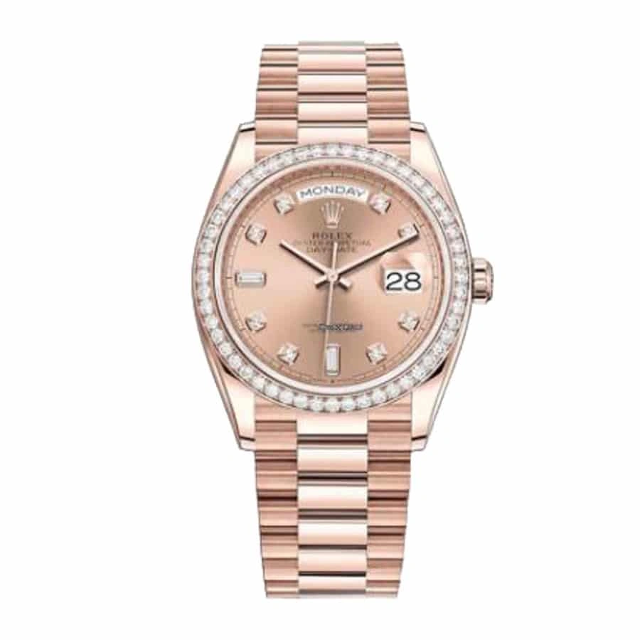 Resilient Rolex Day-Date 128345PDP “Pink Diamond” Super Clone Exceptional Replica 1: 1078