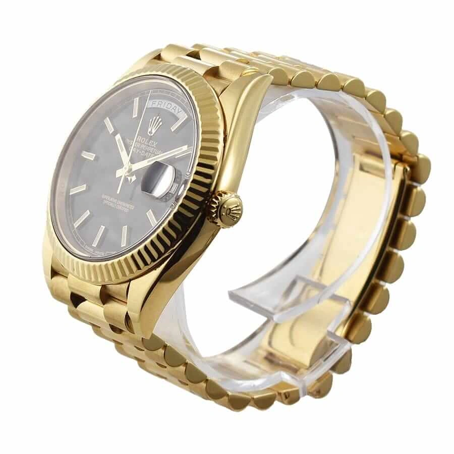 Reptime Rolex Day-Date 228235-0002 “Black Dial” Precision Replica Edition Snug 730