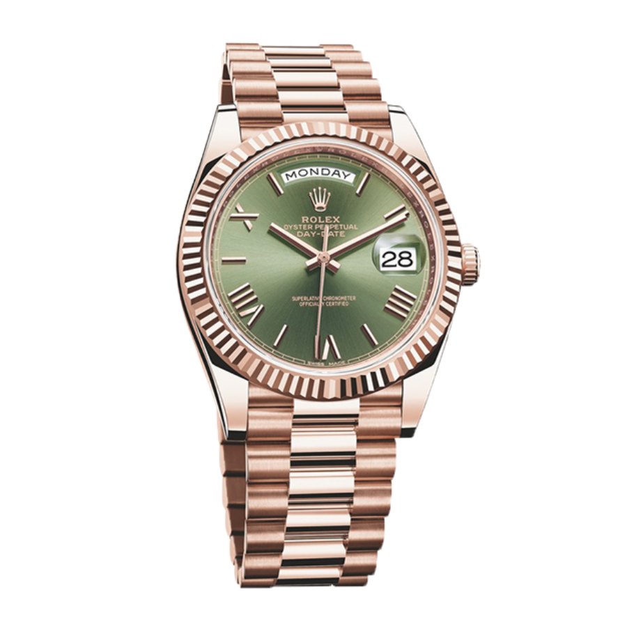 Reptime EasyMatch Rolex Day-Date 228235 “Everose Green Roman Dial” True to  Copy 1084
