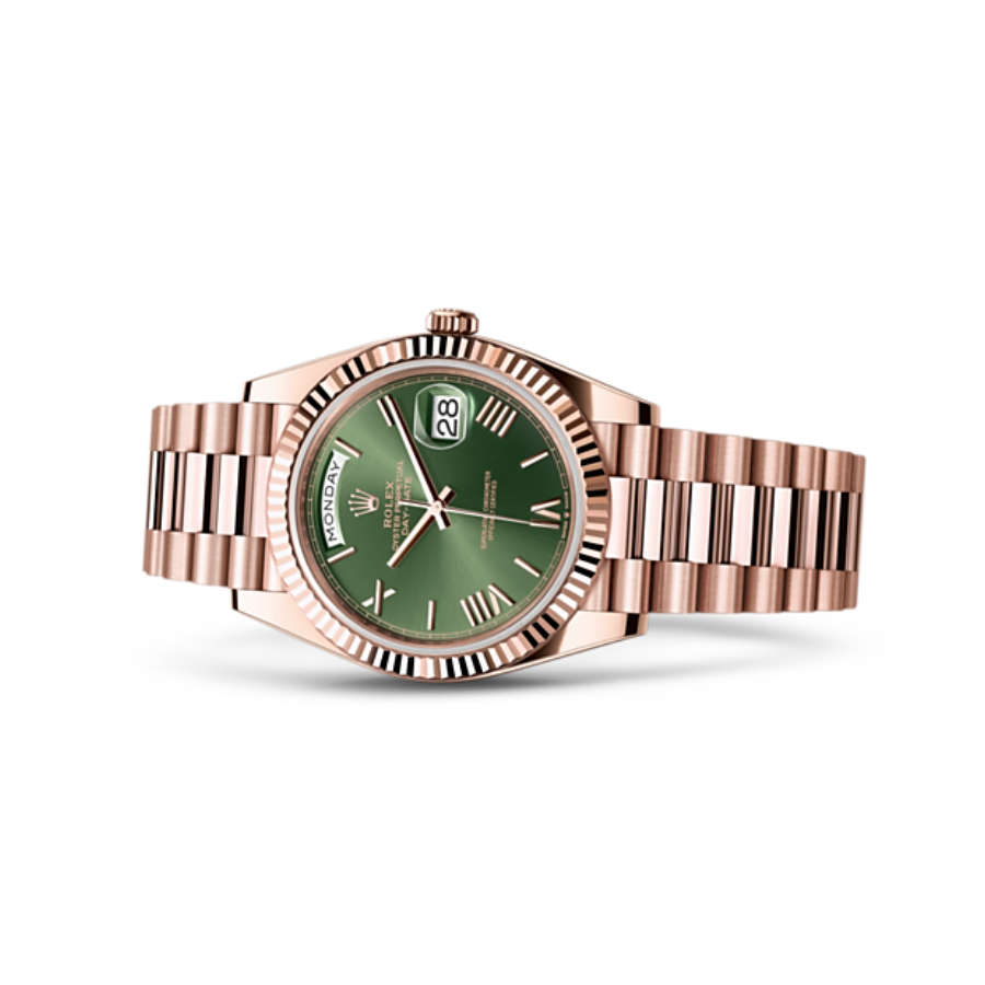 Reptime EasyMatch Rolex Day-Date 228235 “Everose Green Roman Dial” True to  Copy 1084