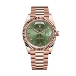 Reptime EasyMatch Rolex Day-Date 228235 “Everose Green Roman Dial” True to  Copy 1084