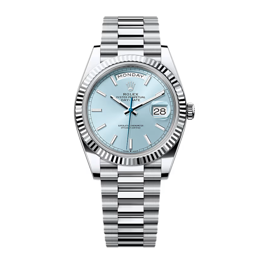 Lightweight Rolex Day-Date 228236 “Ice Blue Grooved” Super Clone Quality 731