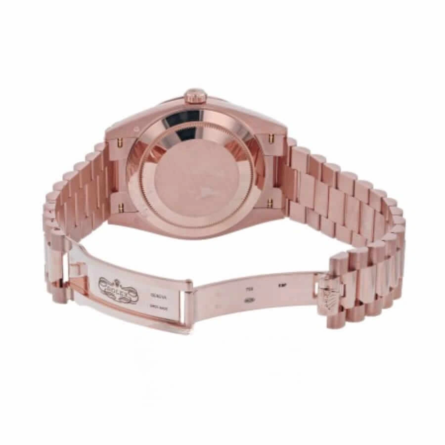 Reptime Rolex Day-Date 228345RBR “Everose Gold Diamond Bezel” Near  Replica Unisex 1085