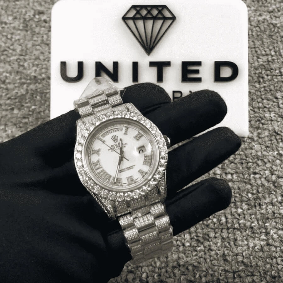Reptime WellDesigned Rolex Day-Date II Diamond-Set Timepiece 218239 True Clone 1: 1090