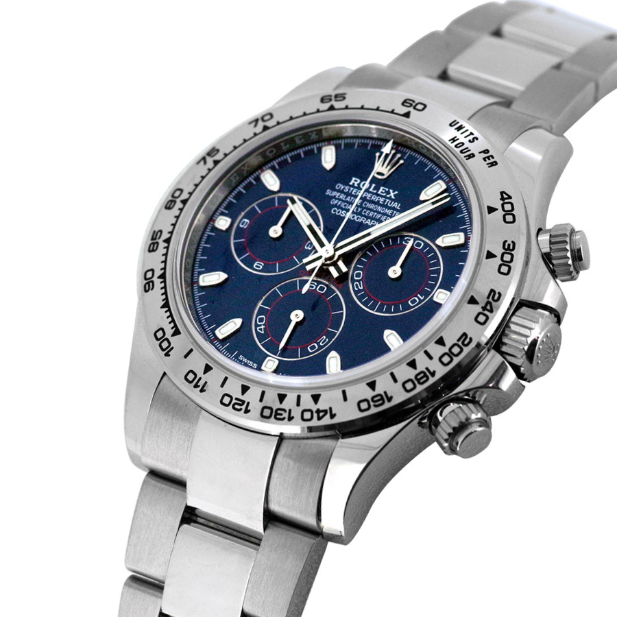 Reptime NewStyle Rolex Daytona Cosmograph 116509 “White Gold Blue Dial” Mirror Clone Quality 780