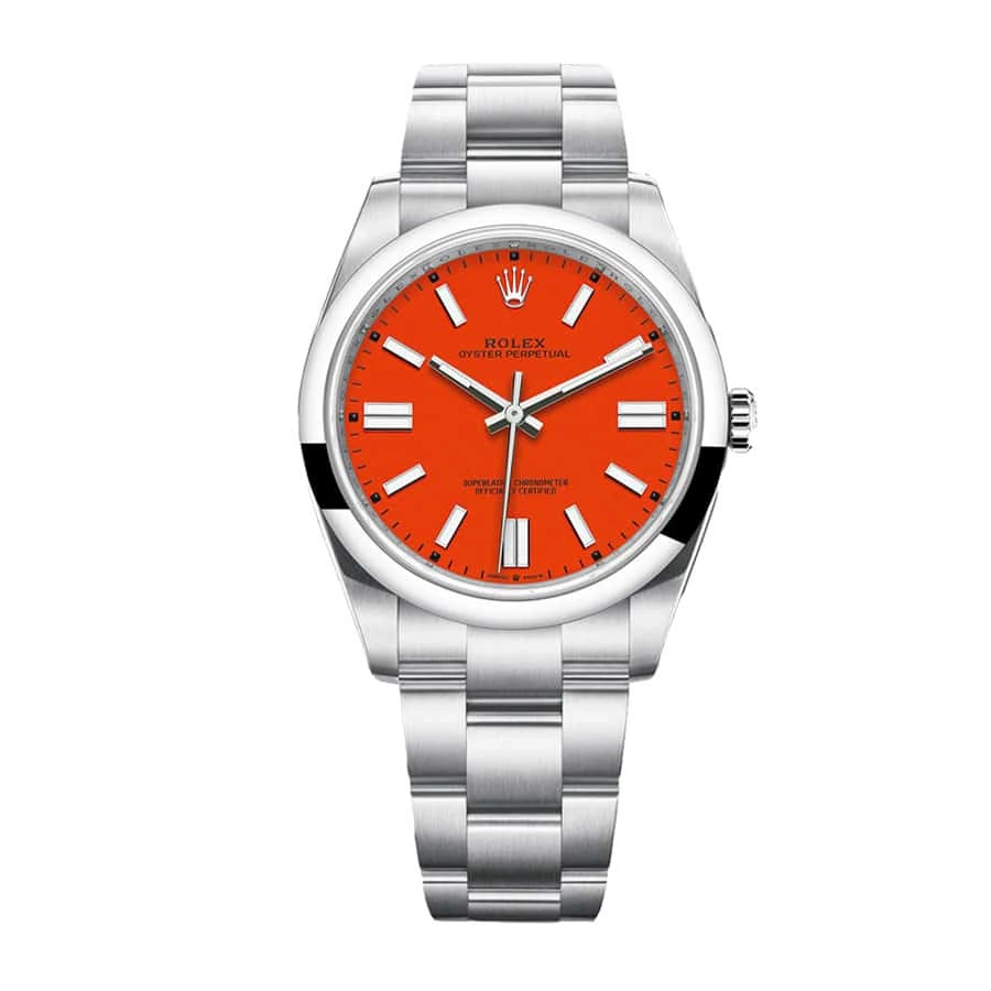 Thermal Rolex Oyster Perpetual 126000 “Coral Red Dial” Ultra Detailed Clone 861
