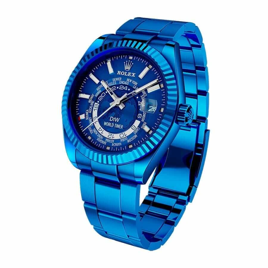 Reptime WaterResistant Rolex Sky-Dweller 326934 “Blue Dial DLC” Superior Copy 1: 879