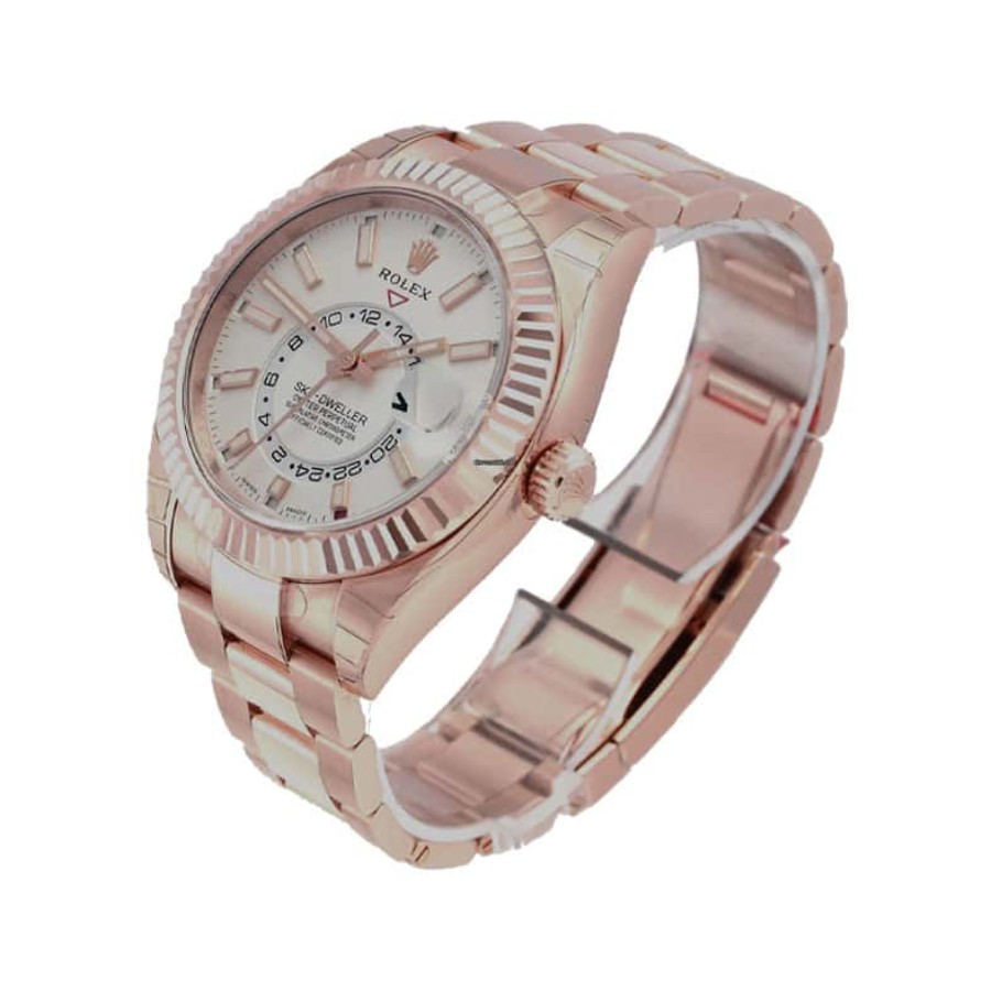 Reptime Stretchable Rolex Sky-Dweller 326935 “Everose Gold” Swiss Super Clone 892