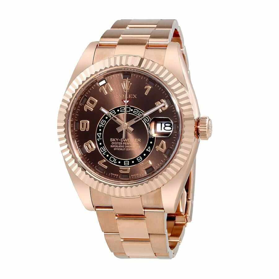 Reptime ComfortFit Rolex Sky-Dweller 326935 “Rose Gold Chocolate Dial” Authentic Super Replica 884