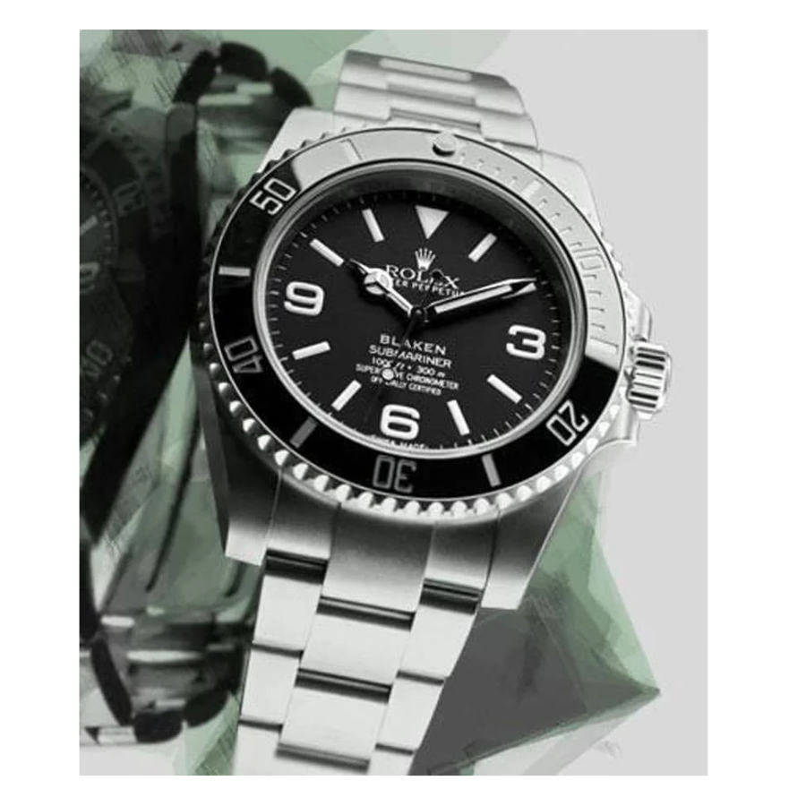 Reptime ZipUp Rolex Submariner 6190 Blaken “Black Dial” Mirror Clone Quality 906