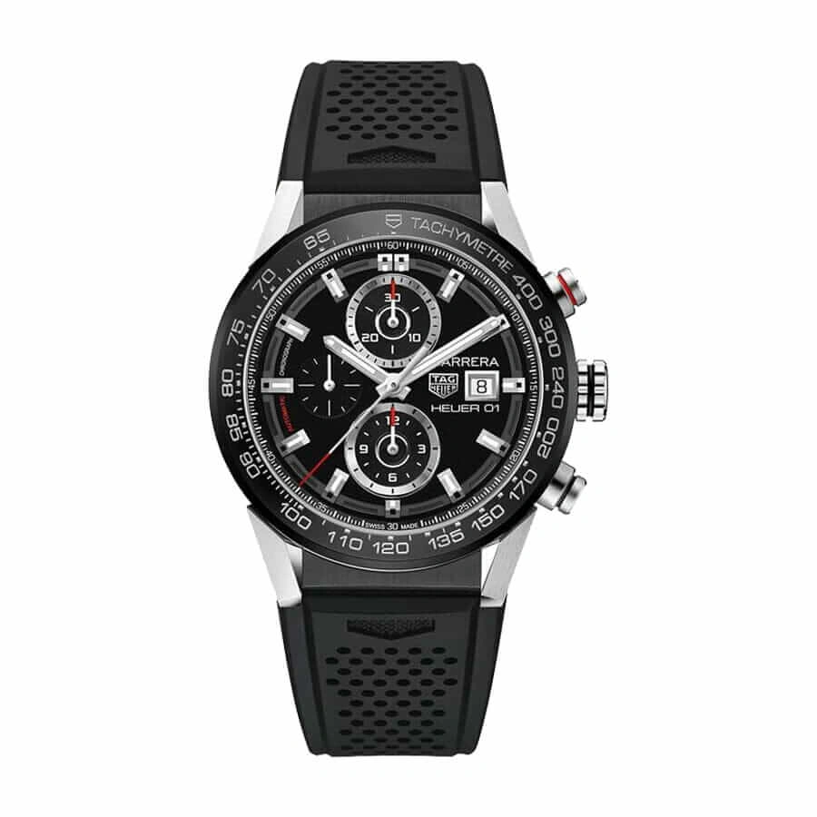 Reptime DailyWear TAG Heuer Carrera Chronograph CBN2A1B.BA0643 “Black Rubber” Deluxe Copy Quality 982