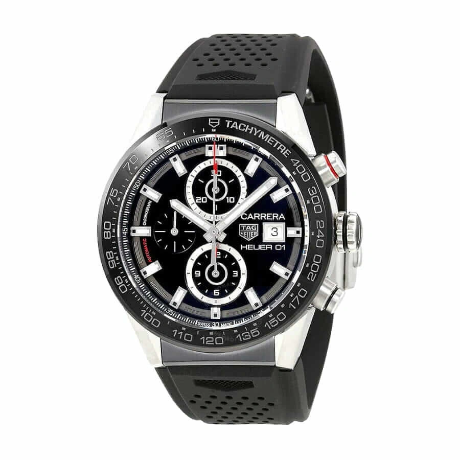 Reptime DailyWear TAG Heuer Carrera Chronograph CBN2A1B.BA0643 “Black Rubber” Deluxe Copy Quality 982